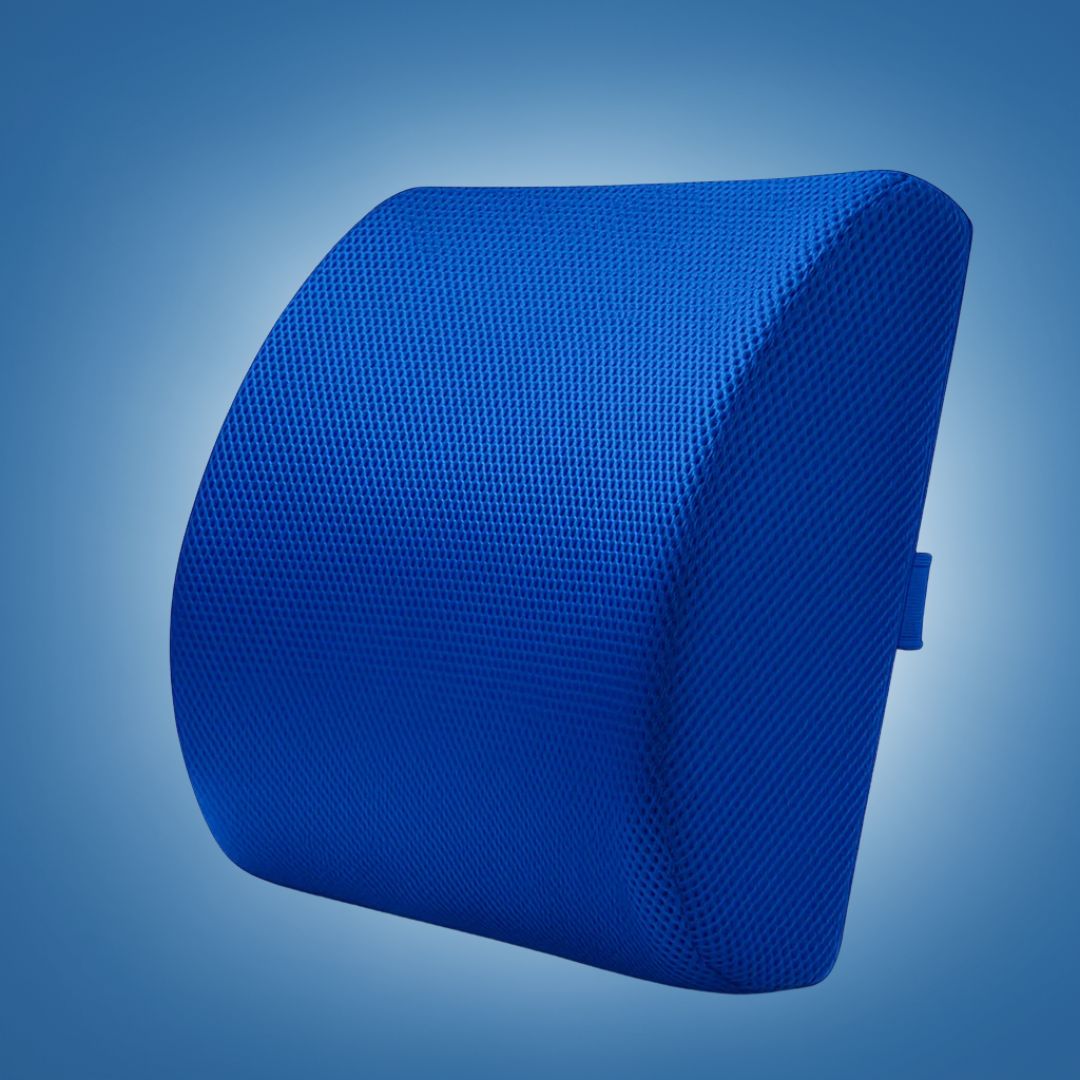DriveEase Car Lumbar Support Cushion Memory Foam Breathable Mesh Ergonomic Back Pain Relief for Commute and Long Drives
