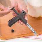 Stainless Steel Coconut Opener Tool with Ergonomic Grip and Large Hole Design for Easy Juice Access
