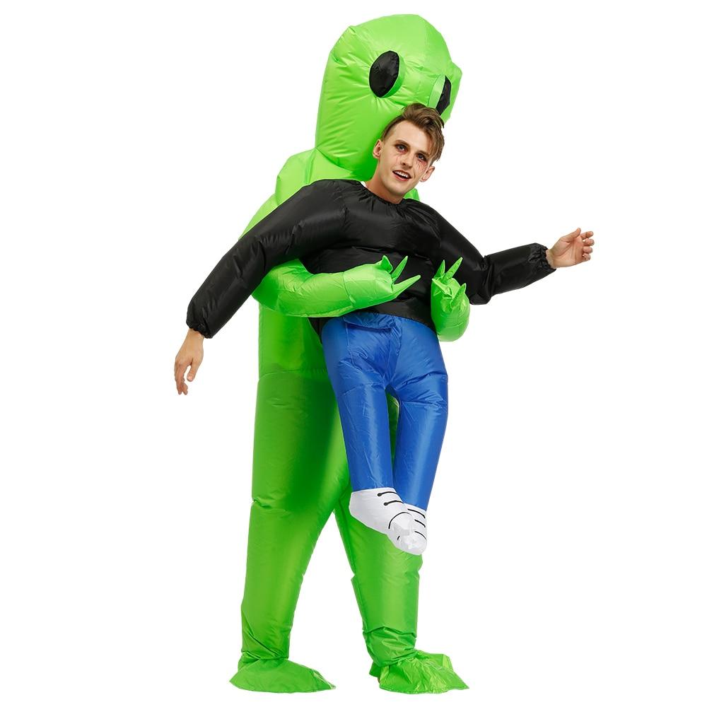 Alien Attack Inflatable Halloween Costume Waterproof Polyester Adult & Kids Sizes with Fan and Battery Holder