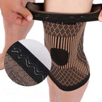 CopperFlex Knee Compression Sleeve Copper-Infused Fabric Pain Relief Support Mobility