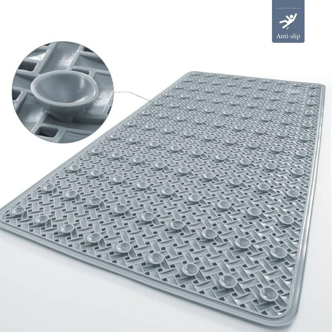 Non-Slip Bathtub Mat with Suction Cups Quick Drying Rubber Bath Shower Mat 48x78 cm