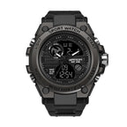 Men's Waterproof Dual-Display Sport Watch with Luminous Dial and Resin Strap