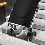 Foldable 40L Shopping Trolley Cart with Removable Bag and Cooling Compartment Black