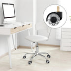 5 Pieces Office Chair Wheels 10mm Stem Swivel Replacement PU Double Wheel Black