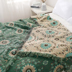 Reversible Cotton Sofa Cover Blanket Soft Durable Couch Throw Machine Washable Multiple Sizes
