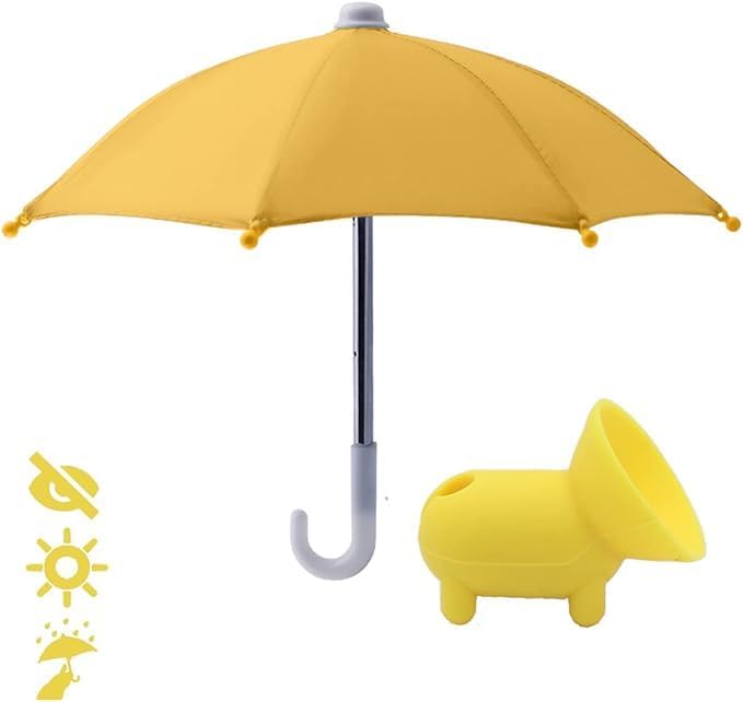 Phone Umbrella Suction Cup Stand Anti-Glare Sunshade Holder for Smartphones Portable Weatherproof Plastic
