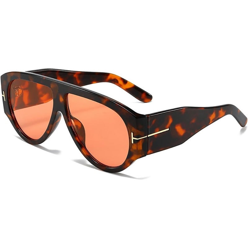 Oversized Aviator Sunglasses Women UV400 Protection Lightweight Durable AC Plastic Frame