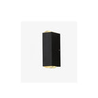 Modern Waterproof LED Outdoor Wall Light Aluminum Black Rectangular Hardwired
