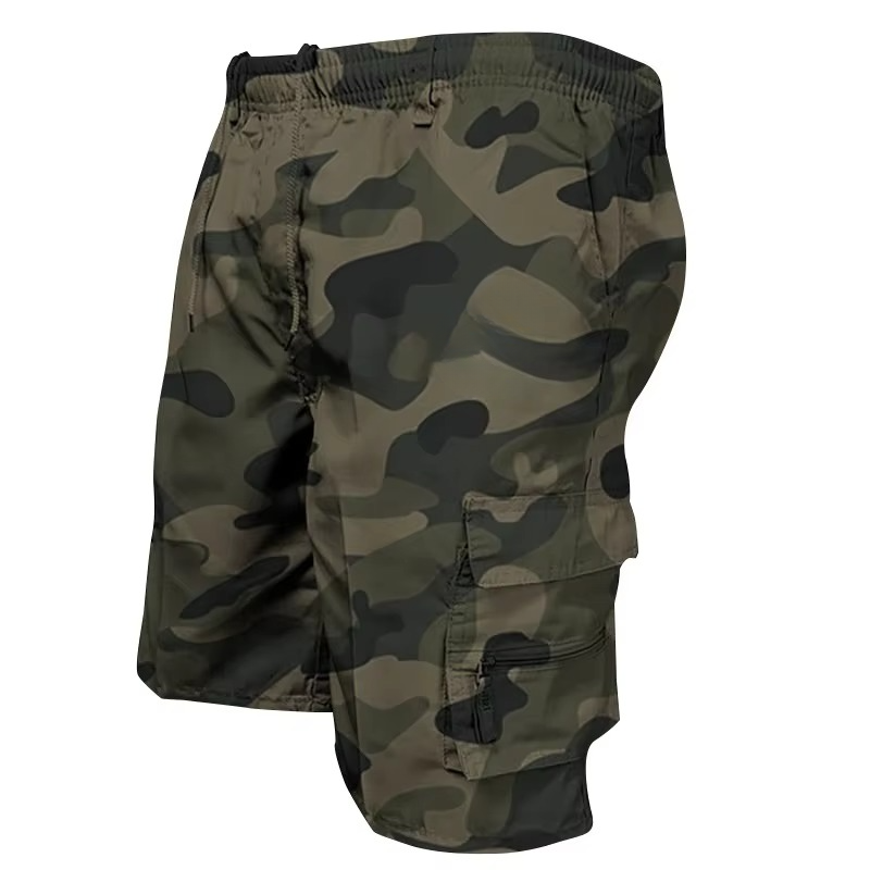 Men’s Loose Fit Cargo Shorts Cotton Blend Multi Pockets Plus Sizes Casual Outdoor Work