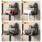 Wall Mount Hair Care Organizer Aluminum Holder for Hairdryer Brushes and Cables Black Gray White