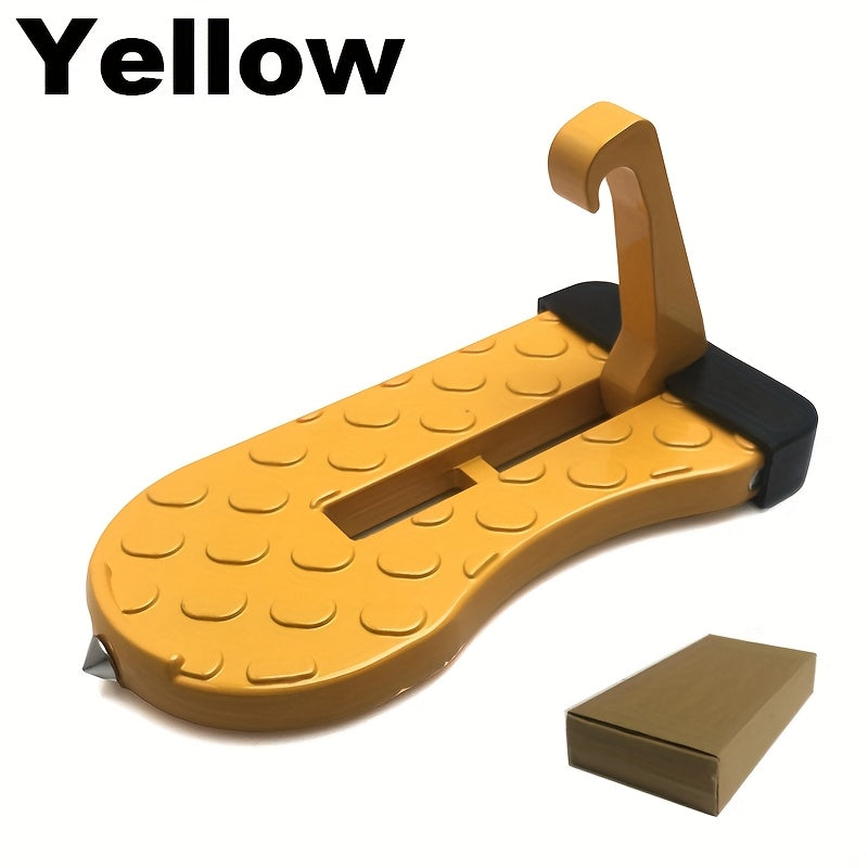 Car Door Step Aluminum Alloy Foldable Hook for Roof Access Non-Slip Surface