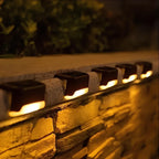 Solar Waterproof LED Step Light Solar-Powered Outdoor Stair Lighting Weather-Resistant