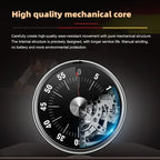 Magnetic Mechanical Kitchen Timer 59-Minute Manual Timer with Red Dial and Metal Case