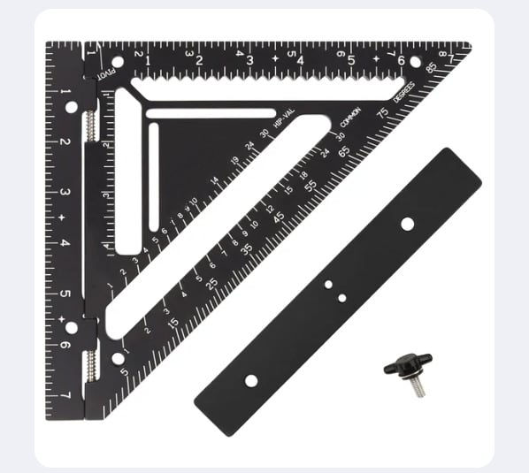 Innovative Rafter Square Tool Aerospace Aluminum Rotating Fence Flatwork Leveling Marking Jig