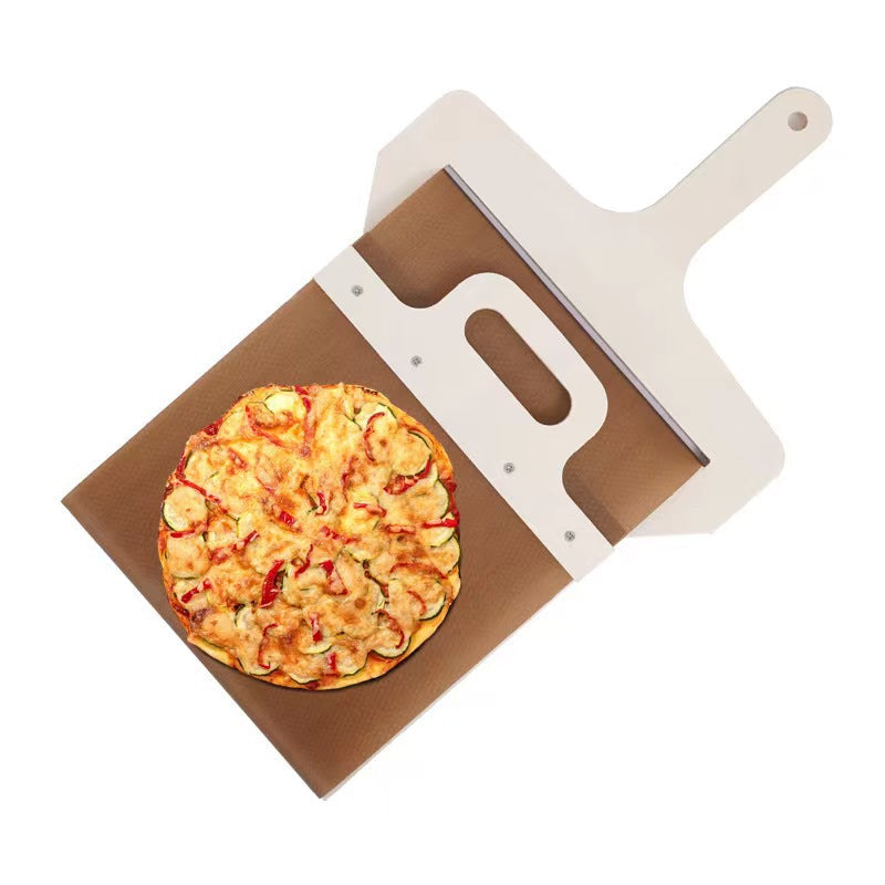 Foldable Solid Wood Pizza Peel Sliding Spatula 14.9" x 11.4" Beech/Oak for 10–12" Pizzas Oven and Grill Compatible
