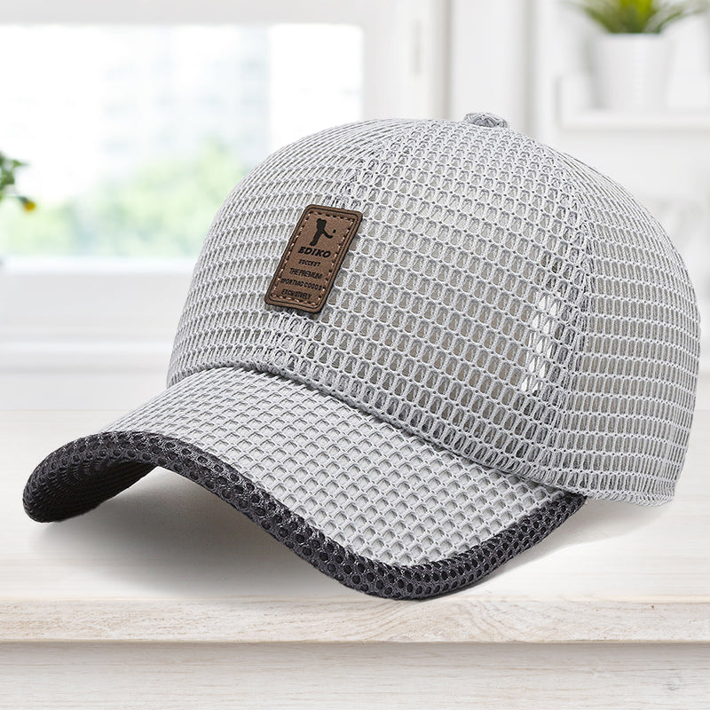 Summer Outdoor Baseball Cap Breathable Mesh Adjustable Quick-Dry Lightweight UV Protection