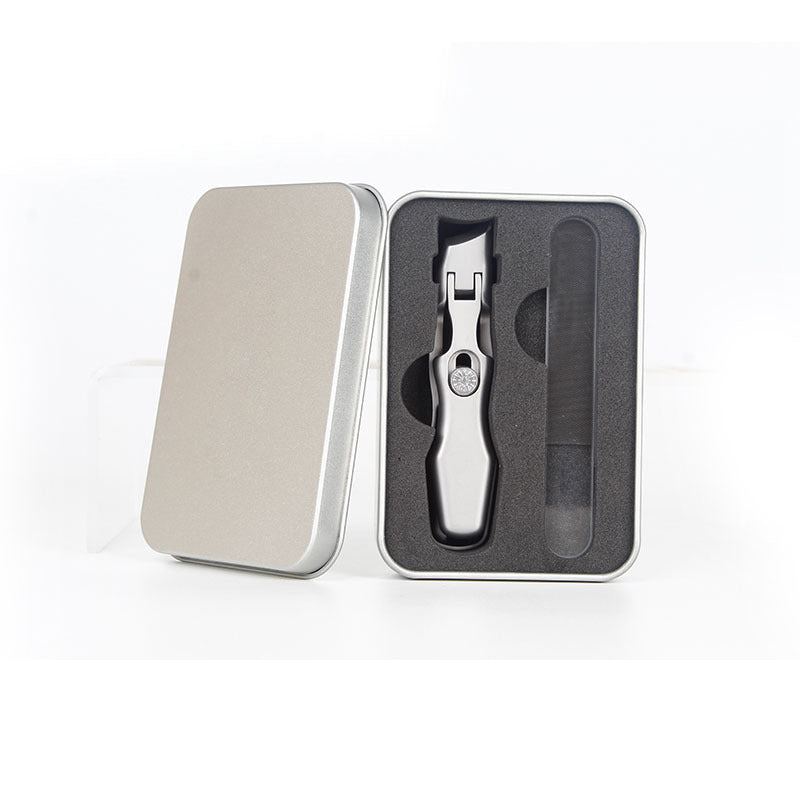 Portable Stainless Steel Nail Clippers Ultra-Sharp Curved Edges Wide Jaw for Thick Nails with Nail Catcher