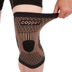 CopperFlex Knee Compression Sleeve Copper-Infused Fabric Pain Relief Support Mobility