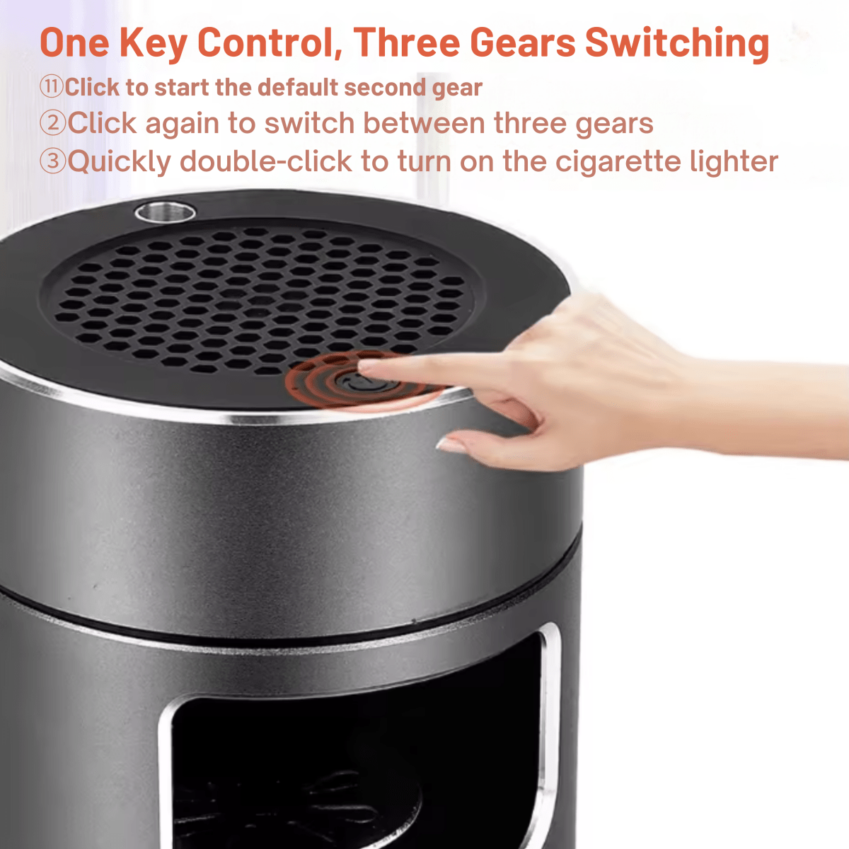 Portable Smokeless Ashtray with HEPA Filter USB Rechargeable Smoke-Free Air Purifier for Car Home Office