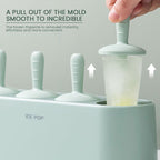 Harrow Silicone Popsicle Mold Set with Catch Tray Flexible Ice Cream Maker 4 Colors