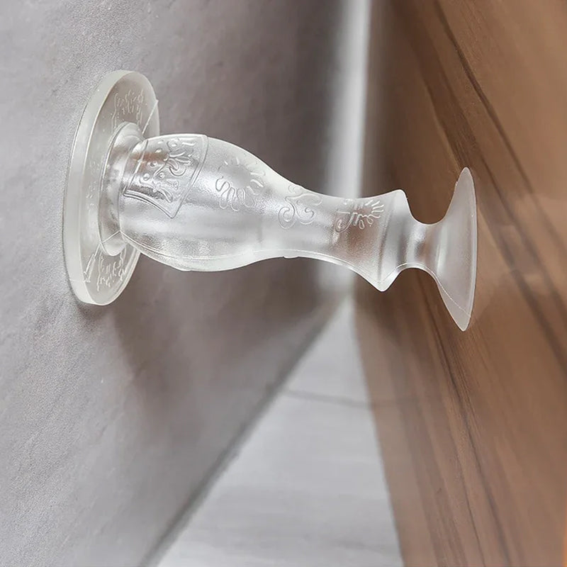Transparent Silicone Door Stopper Wall-Mounted Anti-Collision Self-Adhesive Door Stop