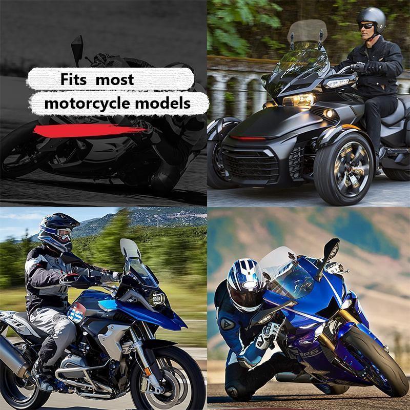 Universal Motorcycle Windshield Extension Clear Grey Plastic Fiber Adjustable Wind Screen Mount