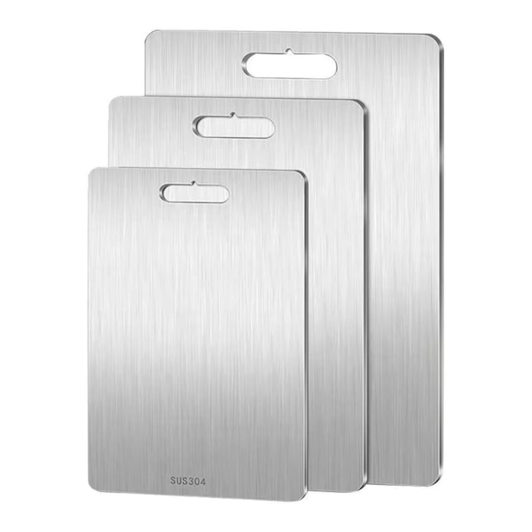 TitanPro Stainless Steel Cutting Board Durable Rust-Proof Antibacterial Kitchen Chopping Block