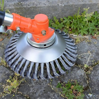 Grass Cutting Turbo Head 6-Blade Steel Wire Universal Trimmer Weed Brush 15.24 cm Silver