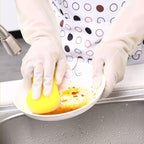Unbreakable Nitrile Rubber Gloves 1 Pair White Food Safe Durable Non-Slip Multipurpose
