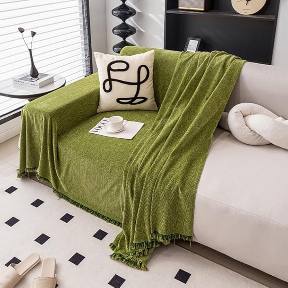 Minimalist Waterproof Chenille Sofa Cover Pet-Friendly Machine Washable Various Sizes