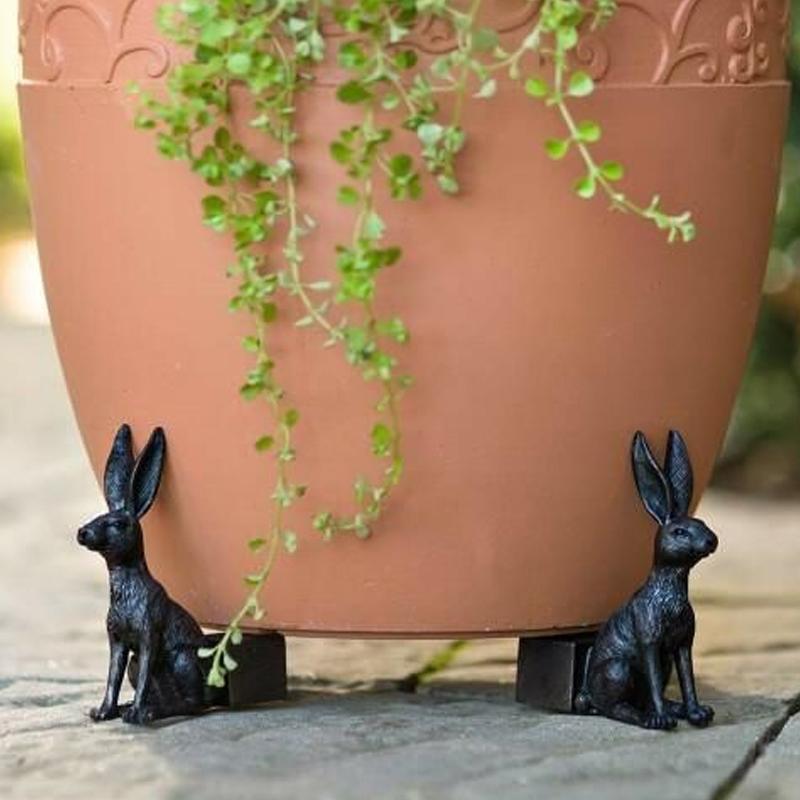Animal-Shaped Resin Plant Pot Feet Set of 3 Cute Decorative Flower Pot Risers for Small Plants