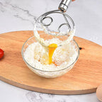 Stainless Steel Dough Whisk Ergonomic Handle Compact Lightweight Kitchen Tool