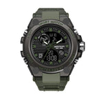 Men's Waterproof Dual-Display Sport Watch with Luminous Dial and Resin Strap
