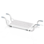 Adjustable Hanging Bathtub Seat with Non-Slip Handles Aluminum Alloy Frame Bath Stool 72-82 cm