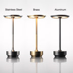 Cordless Aluminum Table Lamp Rechargeable Waterproof Dimmable Touch Sensor Desk Light 11 Inch
