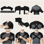 AlignR Shoulder Support Brace Cross-Compression Stability Breathable Mesh Comfort Relieves Shoulder Pain Improves Posture