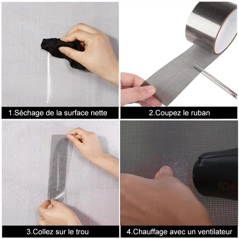 Screen Repair Kit for Window and Door Screens with Durable Adhesive Tape and Patches 3/9/18 Pieces