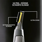 Precision Nose and Ear Hair Trimmer with Titanium Blades and LED Light, Ultra-Thin Cutting Head