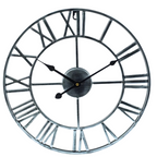 Large Metal Wall Clock 60cm Diameter Contemporary 3D Design Battery Operated