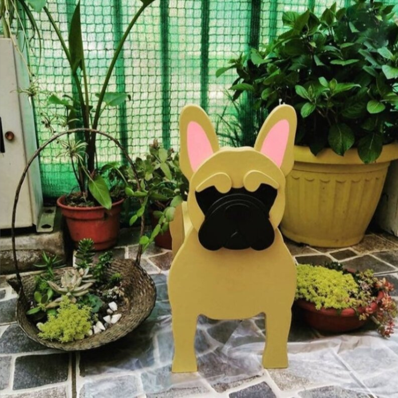 Cute Wooden Animal Flowerpot Hand-Painted Decorative Planter for Indoor and Outdoor Use Small and Large Sizes