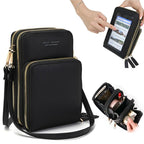 Touchscreen Phone Crossbody Bag with RFID Blocking and Removable Straps, Synthetic Leather, Fits Phones Up to 6.5 Inch