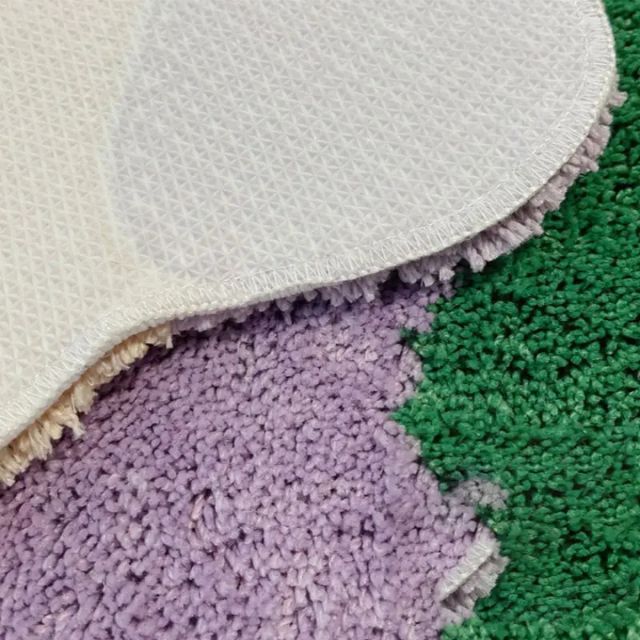 Abstract Color Block Cotton-Polyester Rug 45x120cm Machine Washable Stain Resistant Contemporary Design