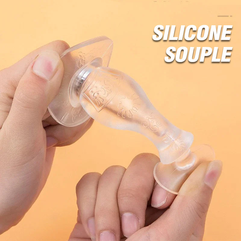 Transparent Silicone Door Stopper Wall-Mounted Anti-Collision Self-Adhesive Door Stop