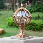 Vintage Outdoor LED Pier Mount Post Light Clear Glass Globe Black Bronze Aluminum