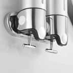Wall Mounted Soap Dispenser Stainless Steel ABS 16.9 fl oz Push Pump Bathroom Organizer Set of 1-3