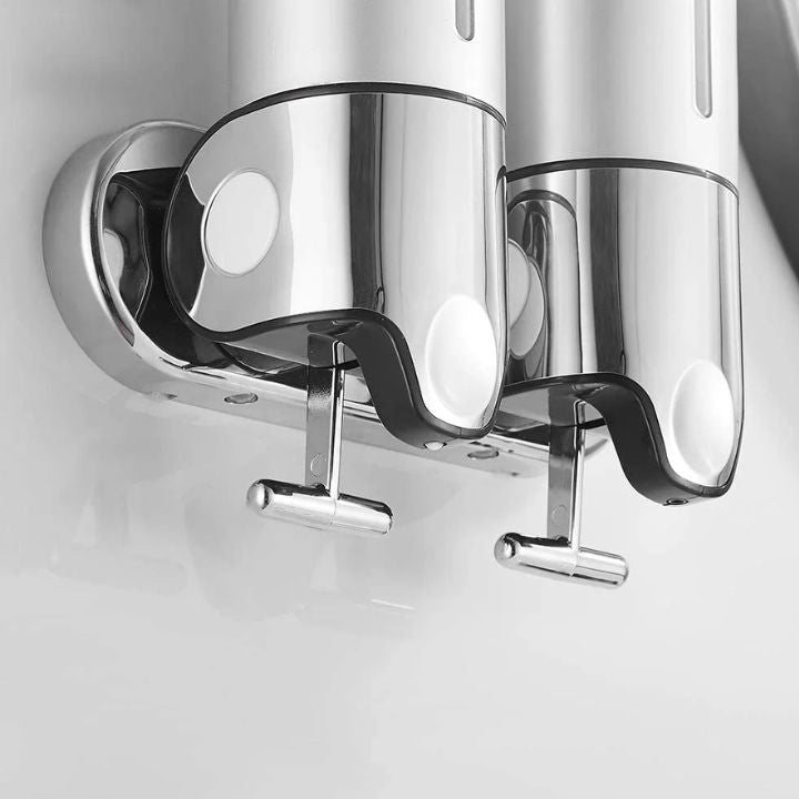 Wall Mounted Soap Dispenser Stainless Steel ABS 16.9 fl oz Push Pump Bathroom Organizer Set of 1-3