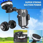 Car Phone Holder Strong Suction Adjustable Mount 360° Rotation Black