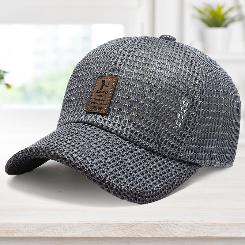 Summer Outdoor Baseball Cap Breathable Mesh Adjustable Quick-Dry Lightweight UV Protection