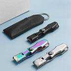 Portable Stainless Steel Nail Clippers Ultra-Sharp Curved Edges Wide Jaw for Thick Nails with Nail Catcher