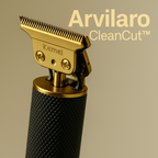 Precision Trimmer with Carbon Steel Blades Cordless Beard Grooming Kit Black Gold
